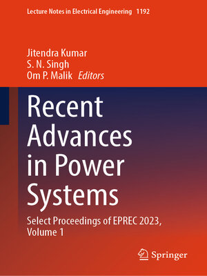 cover image of Recent Advances in Power Systems
